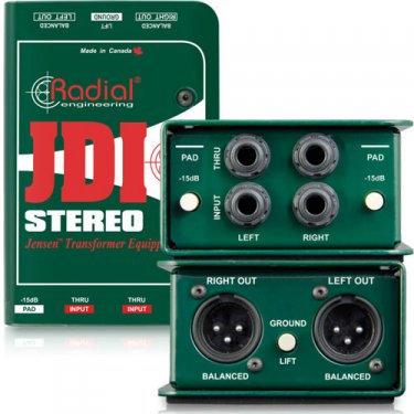 成都Radial,JDI Stereo,立体声非平衡输入无源DI直插盒,DI盒,隔离变压器