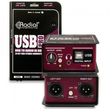 成都Radial,USB Pro,立体声USB计算机DI直插盒,有源DI盒,USB-Pro,立体声USB DI盒,有源直接盒