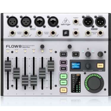 成都百灵达 Behringer Flow-8 数字调音台 数字直播调音台 带效果 蓝牙 数字 直播 录音