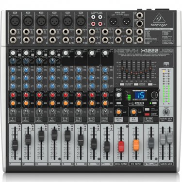 成都百灵达 Behringer X1222USB 模拟调音台 USB声卡调音台 直播K歌调音台