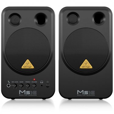 成都百灵达 Behringer MS16 4寸有源监听音箱 多媒体音箱 双路有源立体声音箱 有源音响 监听扬声器