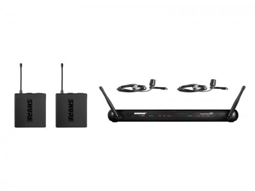 成都Shure 舒尔 SVX188/CVL 双领夹式话筒系统 胸麦 一拖二无线话筒