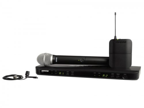 成都Shure 舒尔 BLX1288/CVL 无线麦克风  BLX1288/CVL 双通道无线领夹+手持话筒系统
