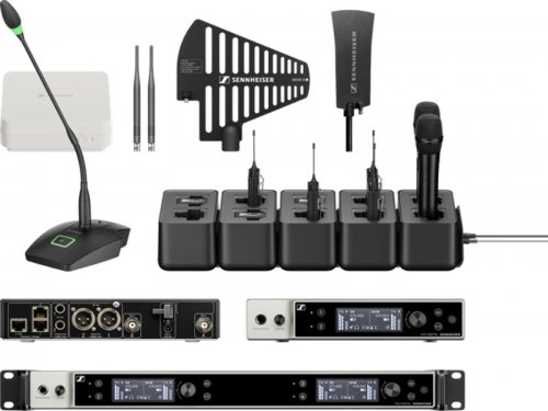 成都森海赛尔 EW-DX EM 2 DANTE 双通道一拖二无线麦克风 教学会议舞台演出直播无线话筒 Sennheiser